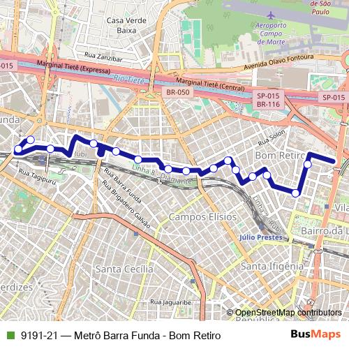 9191-21 bus Line Map