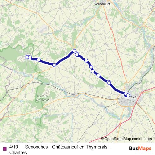 4/10 bus Line Map