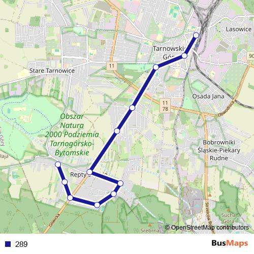 289 bus Line Map