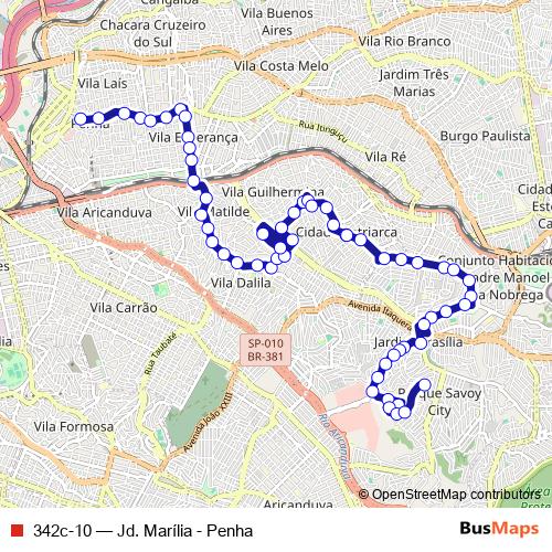342c-10 bus Line Map
