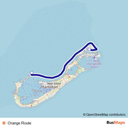 Orange Route ferry Line Map
