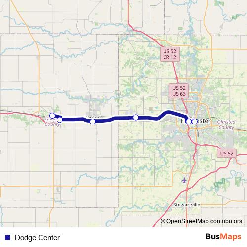 Dodge Center bus Line Map