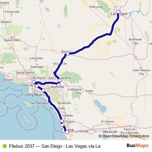 Flixbus 2037 bus Line Map