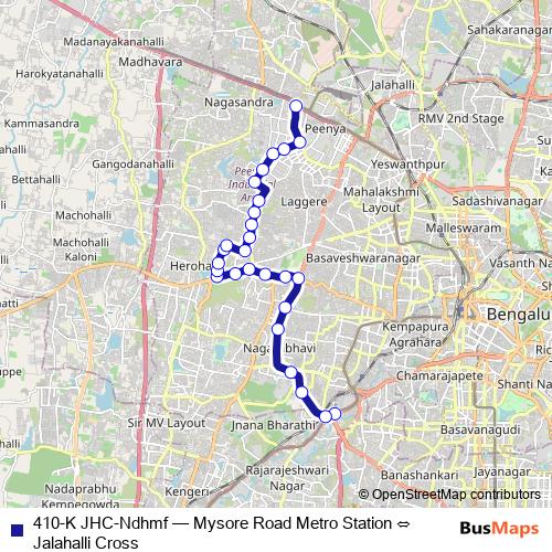 410-K JHC-Ndhmf bus Line Map