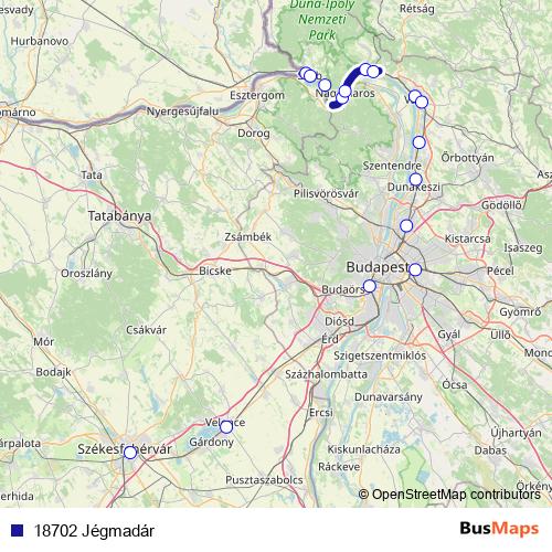 18702 Jégmadár rail Line Map