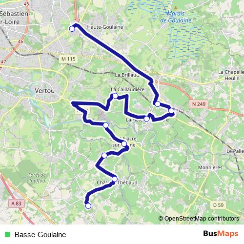 Basse-Goulaine bus Line Map
