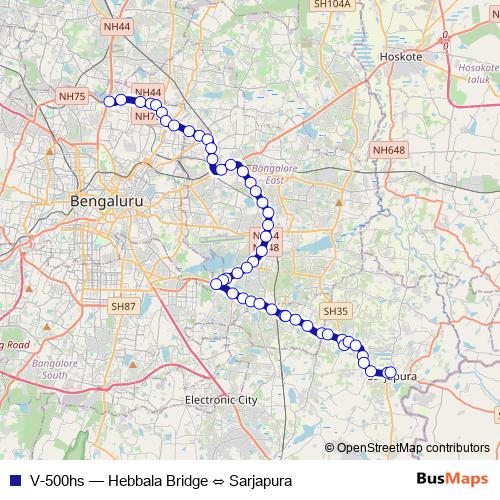 V-500hs bus Line Map