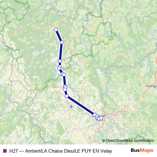 H27 bus Line Map