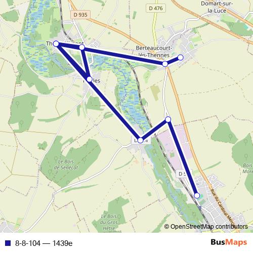 8-8-104 bus Line Map