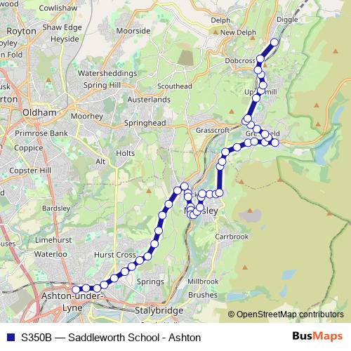 S350B bus Line Map