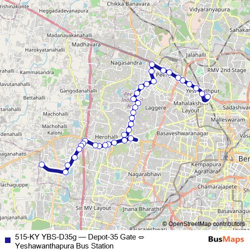 515-KY YBS-D35g bus Line Map