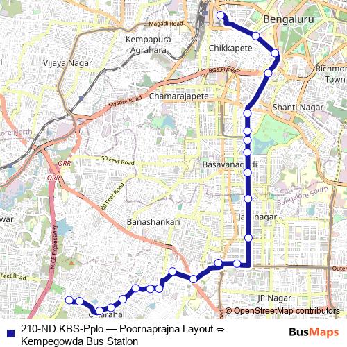 210-ND KBS-Pplo bus Line Map