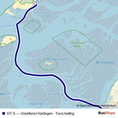 HT-S ferry Line Map