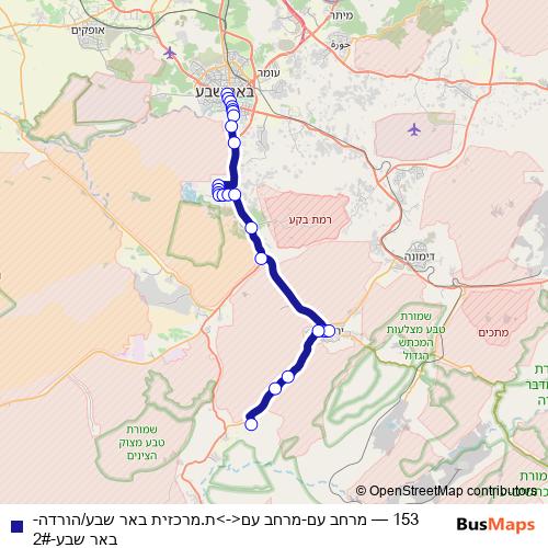 153 bus Line Map