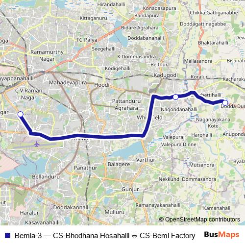 Bemla-3 bus Line Map