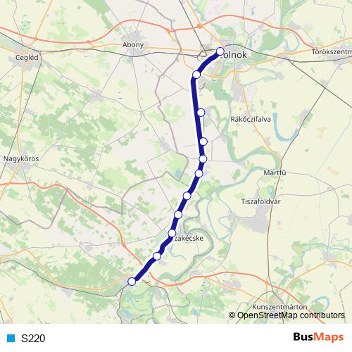 S220 rail Line Map