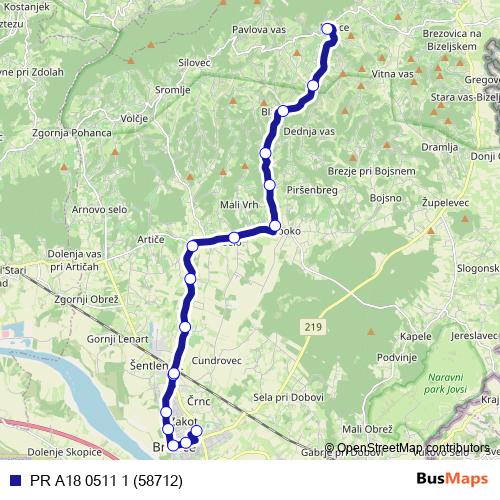 PR A18 0511 1 (58712) bus Line Map