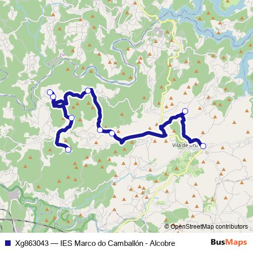 Xg863043 bus Line Map