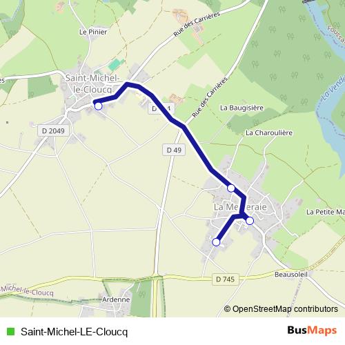 Saint-Michel-LE-Cloucq bus Line Map