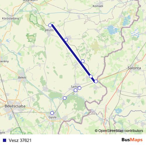 Vesz 37621 rail Line Map