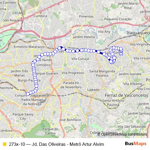 273x-10 bus Line Map