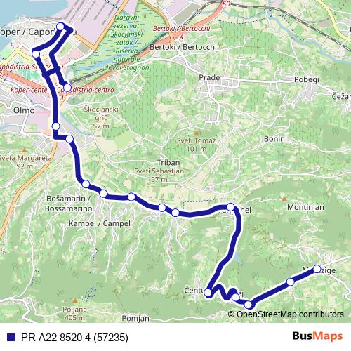 PR A22 8520 4 (57235) bus Line Map