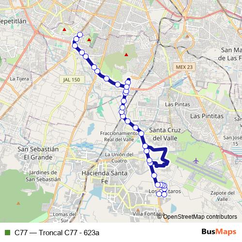 C77 bus Line Map