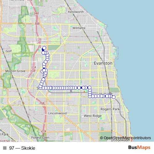 97 bus Line Map
