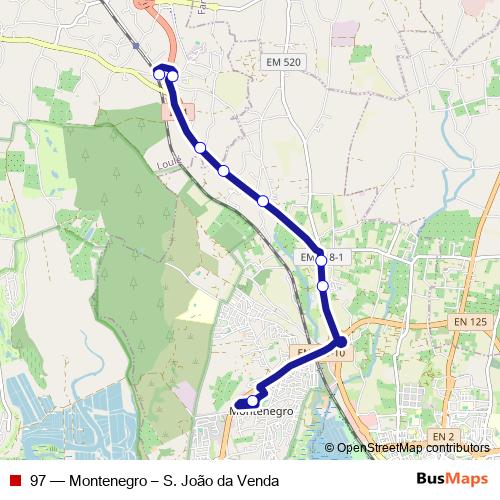 97 bus Line Map