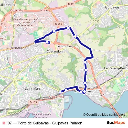 97 bus Line Map