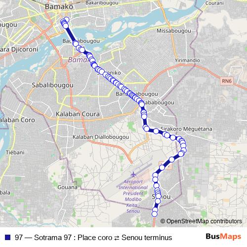 97 bus Line Map