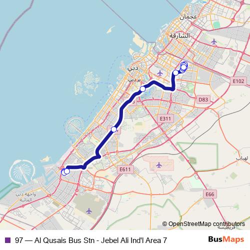97 bus Line Map