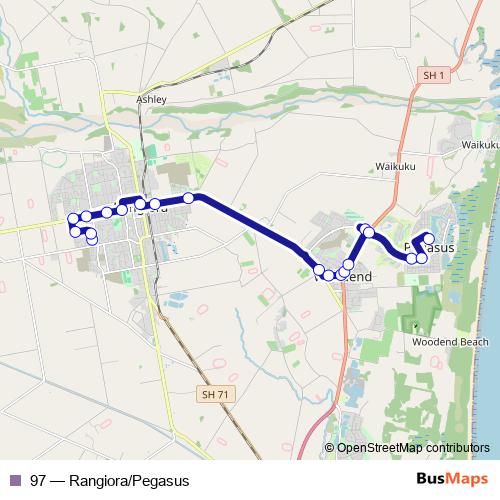 97 bus Line Map