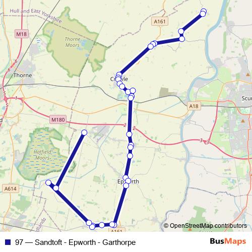 97 bus Line Map