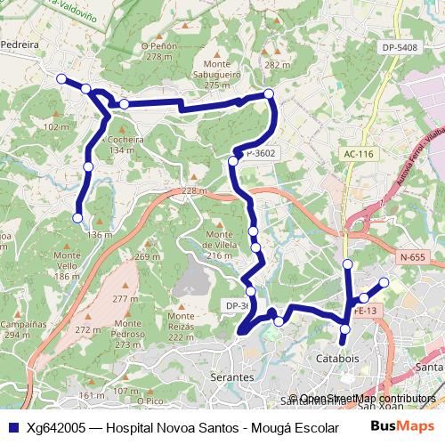 Xg642005 bus Line Map