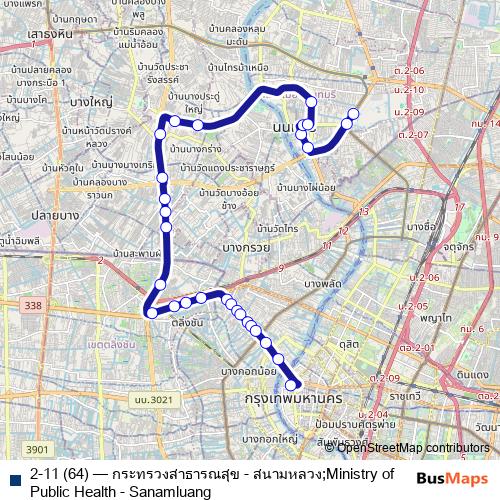 2-11 (64) bus Line Map