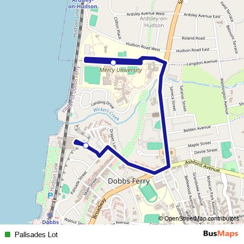 Palisades Lot bus Line Map