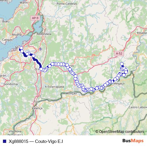Xg888015 bus Line Map