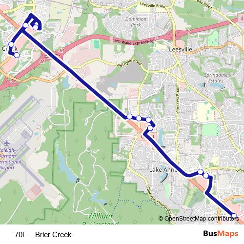 70l bus Line Map