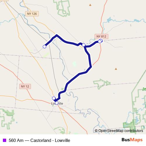 560 Am bus Line Map