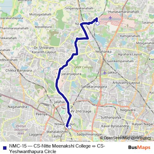 NMC-15 bus Line Map