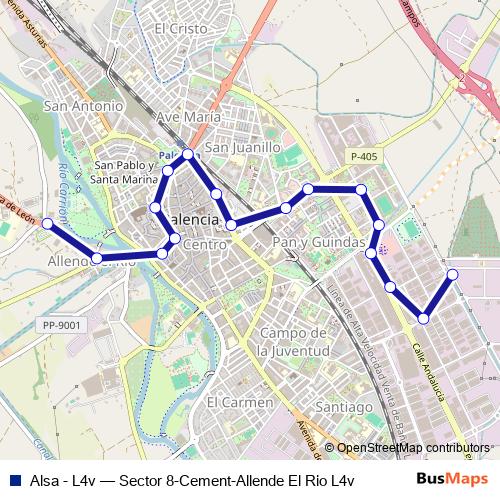 Alsa - L4v bus Line Map