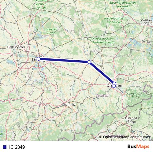 IC 2349 rail Line Map