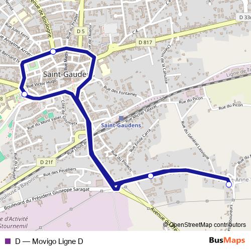 D bus Line Map