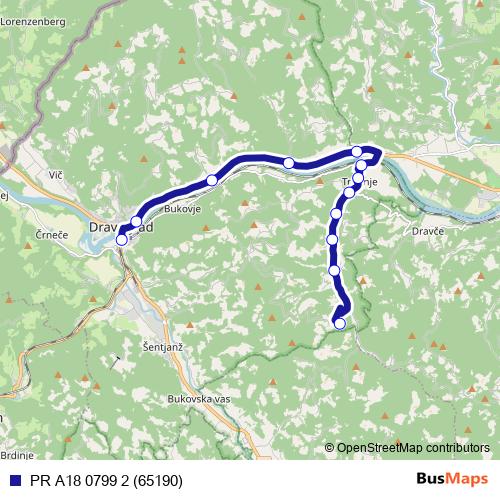 PR A18 0799 2 (65190) bus Line Map