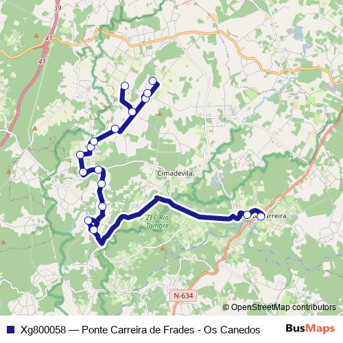 Xg800058 bus Line Map