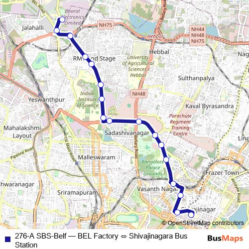 276-A SBS-Belf bus Line Map