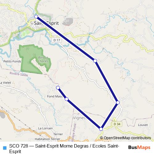 SCO 728 bus Line Map