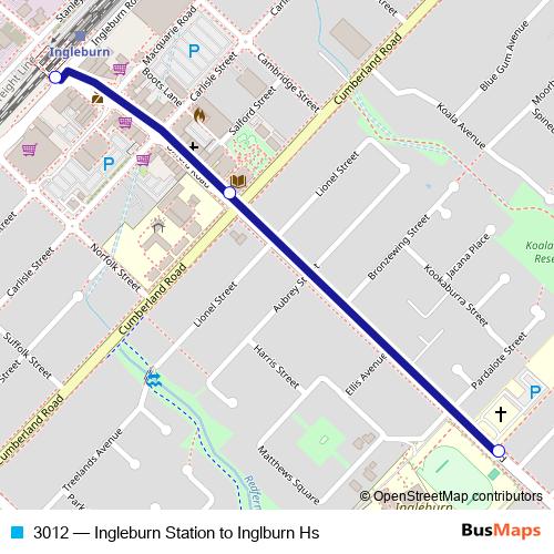 3012 bus Line Map