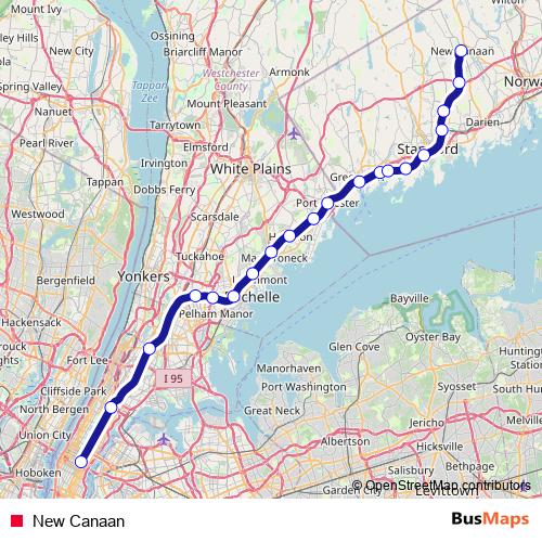 New Canaan rail Line Map